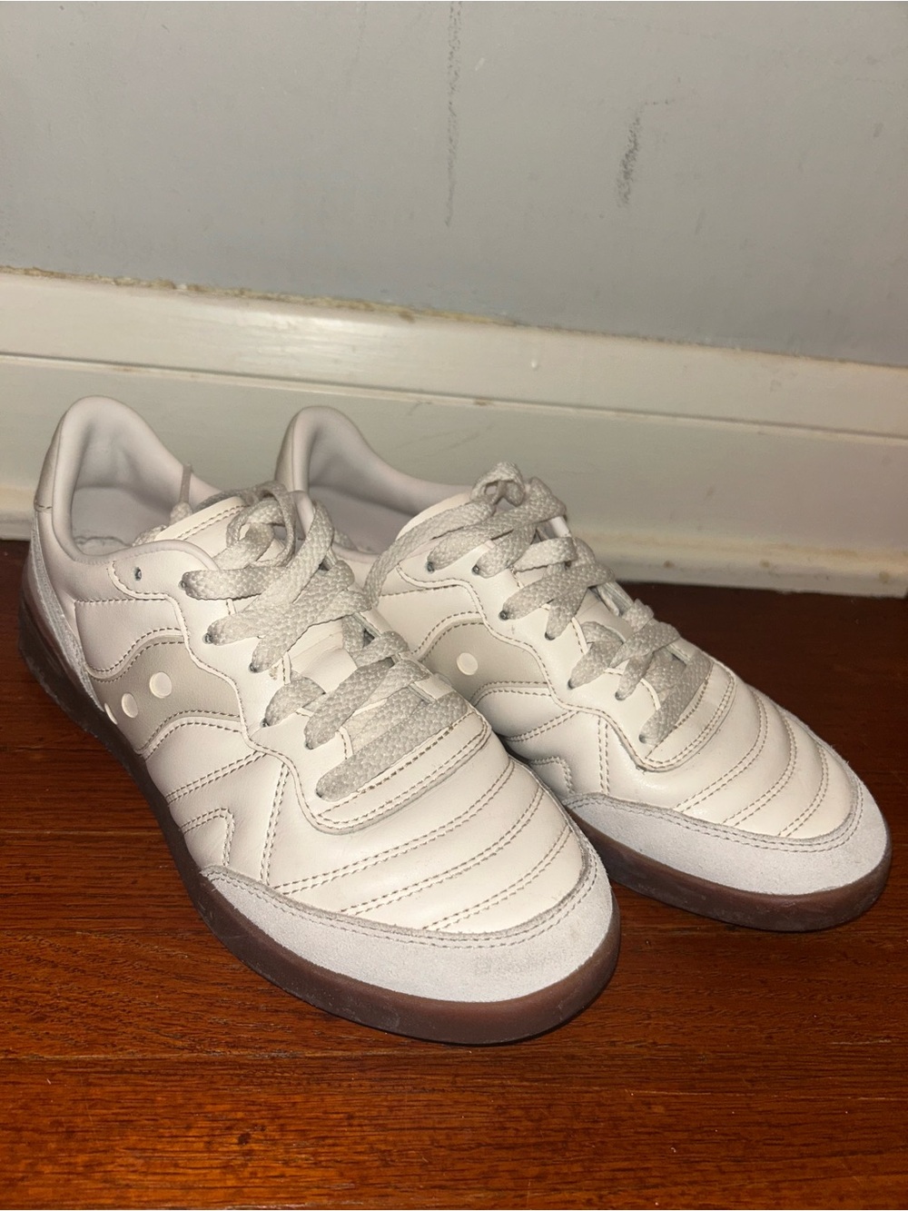 Saucony White Leather Sneakers